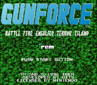 Super Nintendo - Gunforce - Battle Fire Engulfed Terror Island