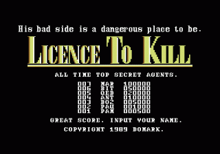 Commodore 64 - 007: Licence to Kill