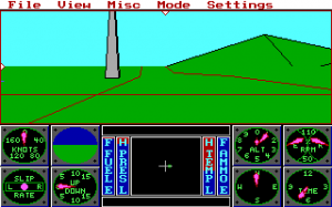 DOS  3-D Helicopter Simulator