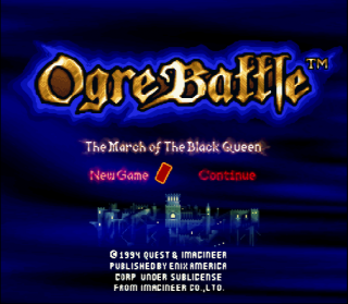 Super Nintendo Ogre Battle - The March of the Black Queen