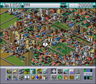 Super Nintendo Sim City 2000